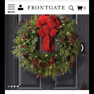 Frontgate 30 inch Wreath. Cordless